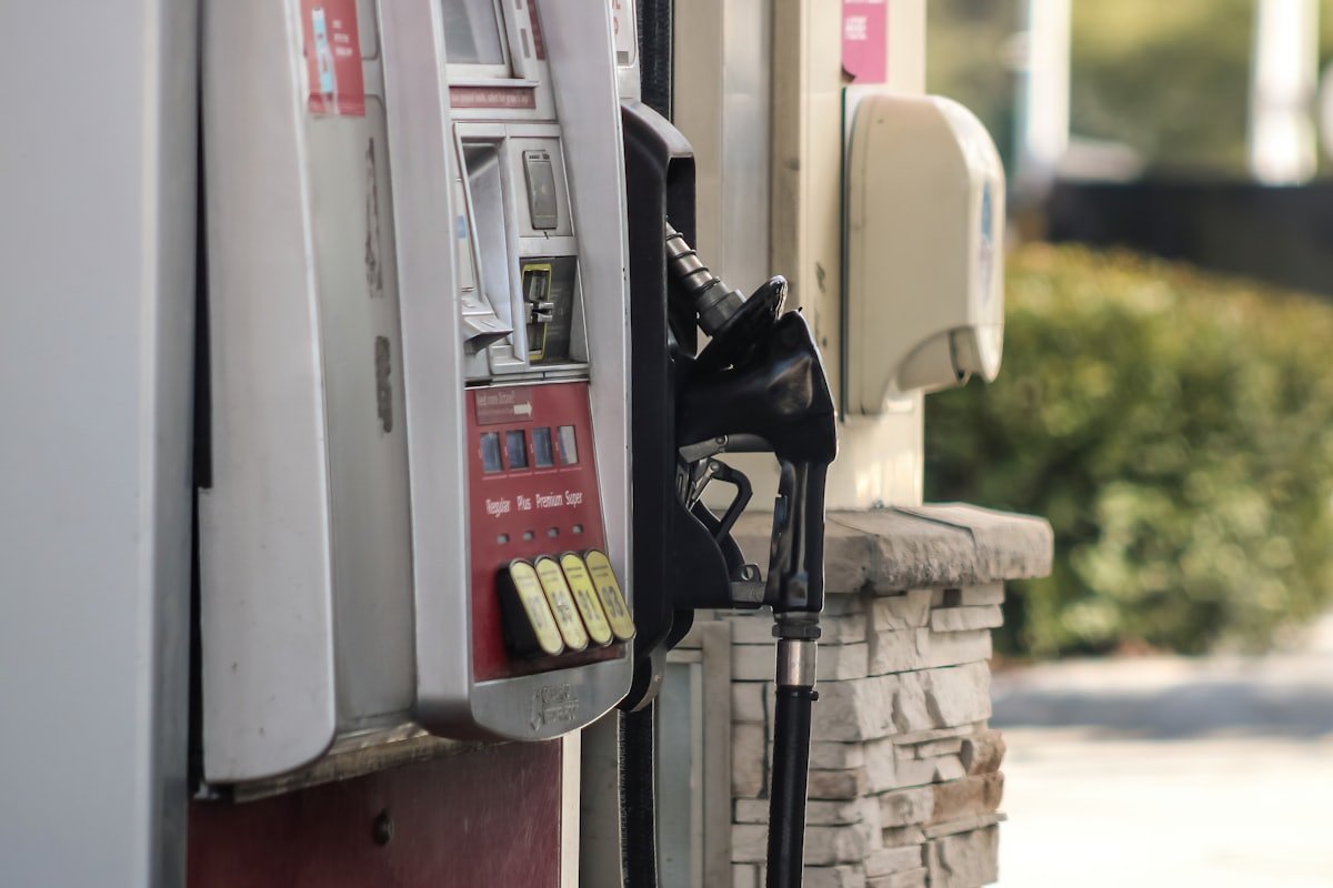 Fuel dispenser at a station